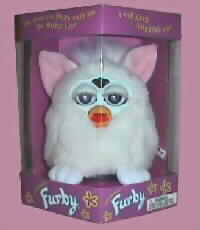 Solid White Furby with BLUE eyes
