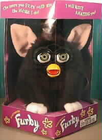 Solid Black Furby with GREEN eyes