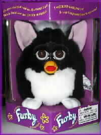 Black & White Tuxedo Furby with BROWN Eyes
